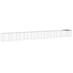 VidaXL Kippenhok met dak 1003x98x90 cm gegalvaniseerd staal antraciet