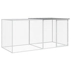 Vidaxl kippenhok met dak 203x98x90 cm gegalvaniseerd staal lichtgrijs