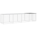 Vidaxl kippenhok met dak 403x98x90 cm gegalvaniseerd staal lichtgrijs