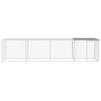 Vidaxl kippenhok met dak 403x98x90 cm gegalvaniseerd staal lichtgrijs