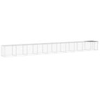 VidaXL Kippenhok met dak 1003x98x90 cm gegalvaniseerd staal lichtgrijs