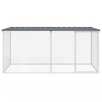 Vidaxl kippenhok met dak antraciet 203x98x90 cm gegalvaniseerd staal