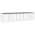 VidaXL Kippenhok met dak 403x98x90 cm gegalvaniseerd staal antraciet