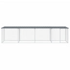 VidaXL Kippenhok met dak 403x98x90 cm gegalvaniseerd staal antraciet