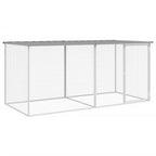 Vidaxl kippenhok met dak lichtgrijs 203x98x90 cm gegalvaniseerd staal