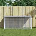 Vidaxl kippenhok met dak lichtgrijs 203x98x90 cm gegalvaniseerd staal