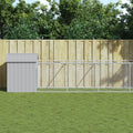 VidaXL Hondenhok met dak 117x609x123 cm staal lichtgrijs