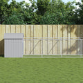 VidaXL Hondenhok met dak 117x1017x123 cm staal lichtgrijs