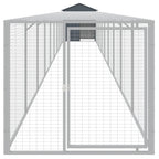 VidaXL Kippenhok met ren 117x1017x123 cm staal antracietkleurig