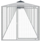 VidaXL Kippenhok met ren 117x1221x123 cm staal antracietkleurig