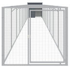 VidaXL Hondenhok met ren 110x1017x110 cm staal antracietkleurig