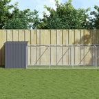 VidaXL Hondenhok met ren 110x1017x110 cm staal antracietkleurig