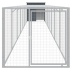 VidaXL Kippenhok met ren 110x813x110 cm gegalvaniseerd staal antraciet