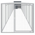 VidaXL Kippenhok met ren 110x1017x110 cm staal antraciet