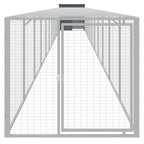 VidaXL Kippenhok met ren 110x1221x110 cm staal antracietkleurig