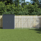 VidaXL Kippenhok met ren 165x863x181 cm gegalvaniseerd staal antraciet
