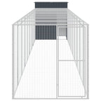 VidaXL Kippenhok met ren 165x1067x181 cm staal antraciet