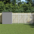VidaXL Kippenhok met ren 165x1067x181 cm staal lichtgrijs