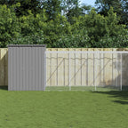 VidaXL Kippenhok met ren 165x1067x181 cm staal lichtgrijs