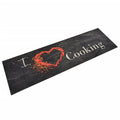 Vidaxl keukenmat wasbaar cooking-print 45x150 cm fluweel zwart