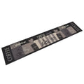 Vidaxl keukenmat wasbaar koffieprint 60x300 cm fluweel zwart