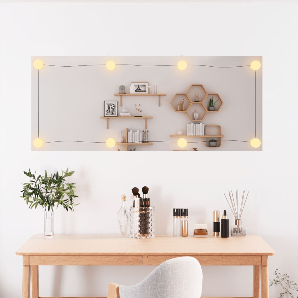 Vidaxl wandspiegel met led's rechthoekig 40x100 cm glas