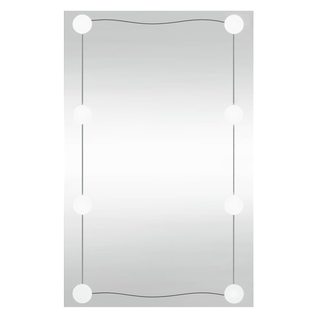 Vidaxl wandspiegel met led's rechthoekig 50x80 cm glas