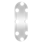 VidaXL Wandspiegel met LED's ovaal 15x40 cm glas