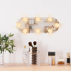 VidaXL Wandspiegel met LED's ovaal 15x40 cm glas