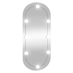 Vidaxl wandspiegel met led's ovaal 35x80 cm glas