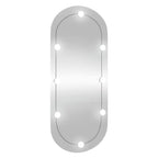 Vidaxl wandspiegel met led's ovaal 40x90 cm glas