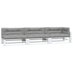 Vidaxl palletkussens 7 st stof grijs