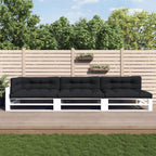 VidaXL Palletkussens 7 st stof zwart