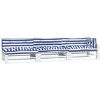 VidaXL Palletkussens 7 st stof gestreept wit en blauw