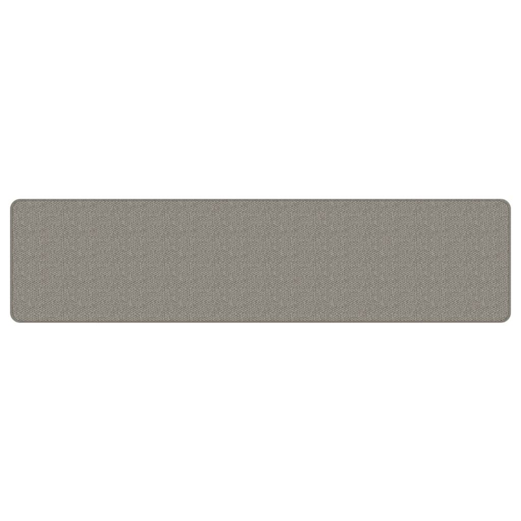 Vidaxl tapijtloper 50x200 cm sisal-look zilverkleurig