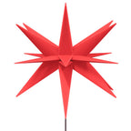 Vidaxl kerstlampen met grondpin en led's 3 st 57 cm rood