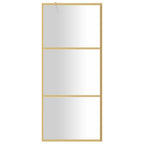 Vidaxl inloopdouchewand transparant 80x195 cm esg-glas goudkleurig