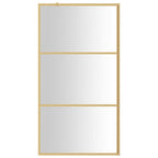 Vidaxl inloopdouchewand transparant 100x195 cm esg-glas goudkleurig