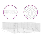 VidaXL Hondenkennel voor buiten 6x10x2 m gegalvaniseerd staal zilver