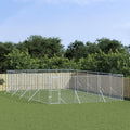 VidaXL Hondenkennel voor buiten 6x10x2 m gegalvaniseerd staal zilver