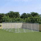 VidaXL Hondenkennel voor buiten 6x10x2 m gegalvaniseerd staal zilver