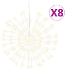 Vidaxl kerstverlichting vuurwerk 8 st 140 warmwitte led's 17 cm