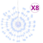 Vidaxl kerstverlichting vuurwerk 8 st 140 koudwitte led's 17 cm