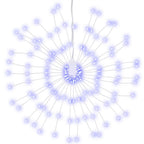Vidaxl kerstverlichting vuurwerk 2 st 140 blauwe led's 17 cm