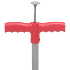 Vidaxl onkruidsteker 93,5 cm gepoedercoat staal rood en grijs
