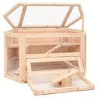 Vidaxl hamsterkooi 80x40x43 cm massief vurenhout