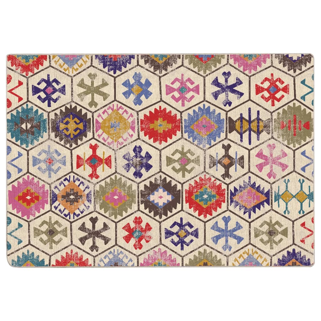 Vidaxl vloerkleed wasbaar 160x230 cm meerkleurig