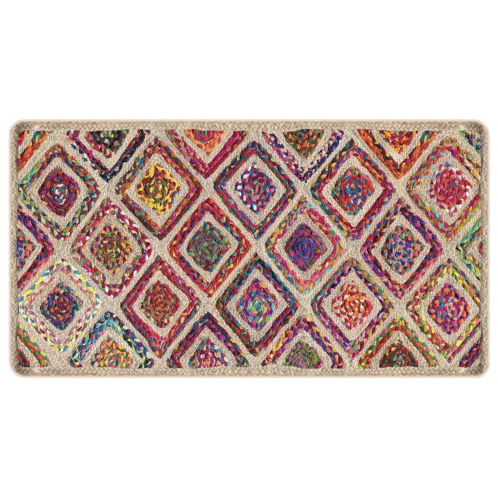 Vidaxl vloerkleed wasbaar 80x150 cm meerkleurig