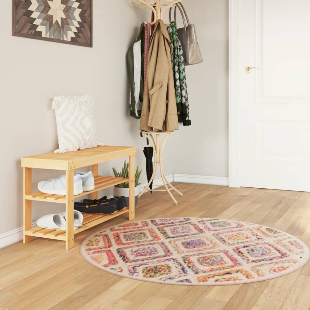 Vidaxl vloerkleed wasbaar ø 120 cm meerkleurig