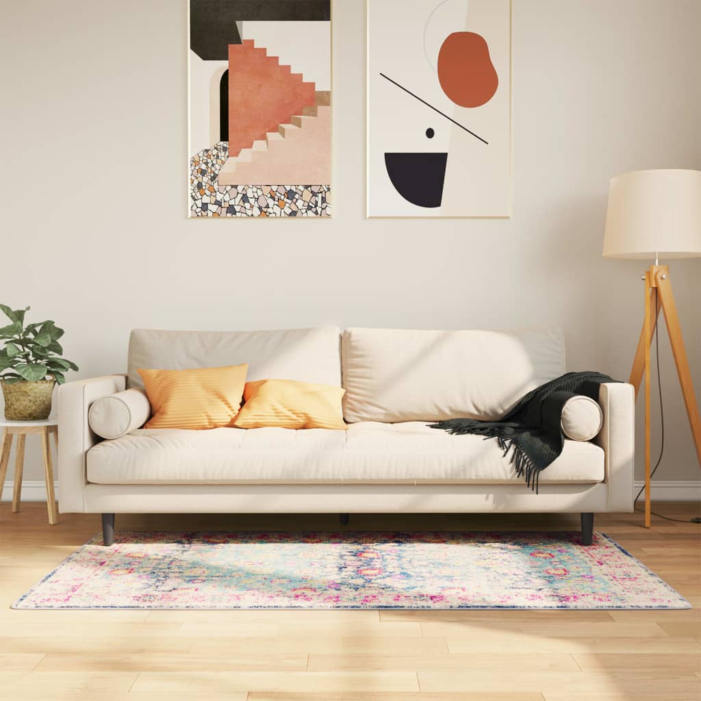 Vidaxl vloerkleed wasbaar 80x150 cm meerkleurig